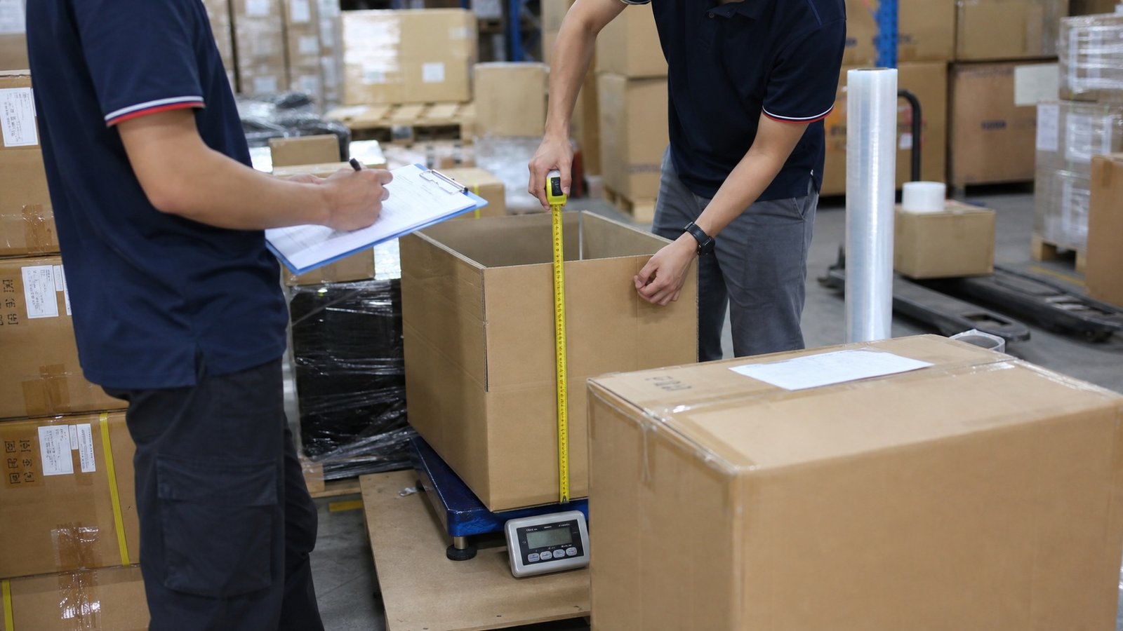 carton measurement in China forwarder warehouse