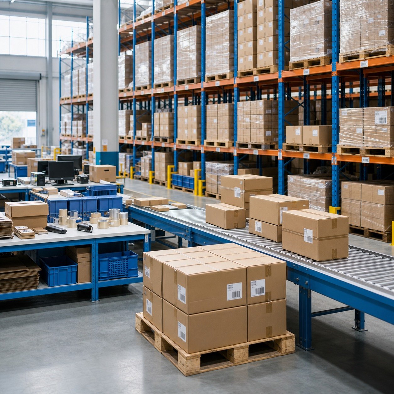 Organized warehouse and fulfillment cartons